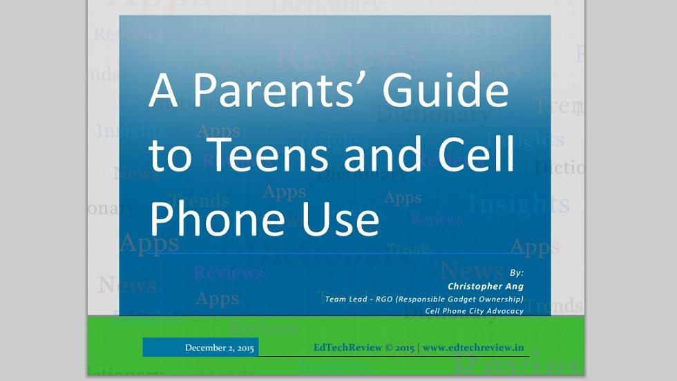 a Parents Guide to Teens and Cell Phone Use